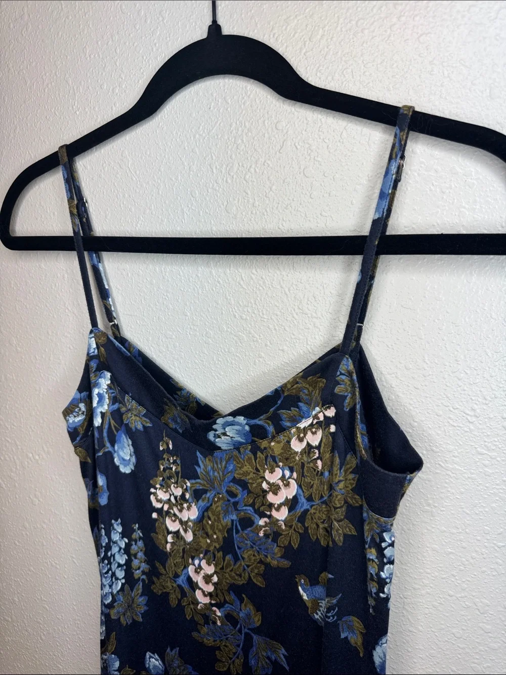 HANRO Floral Slip Sleep Gown Nightdress Blue Floral Print XS Luxury Loungewear